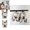White Adorable Bear Embroidered Kids Backpack For School Casual Storage Travel And