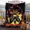 Custom Text Flannel Throw Blanket, Lightweight Cozy Bed Sofa BlanketA Nightmare On Elm Street Freddy Krueger