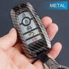 For Ford Bronco Sport Edge Escape F150 F250 Expedition Ecosport Kuga Explorer Mustang Car Key Fob Case Cover Chain Carbon Fiber