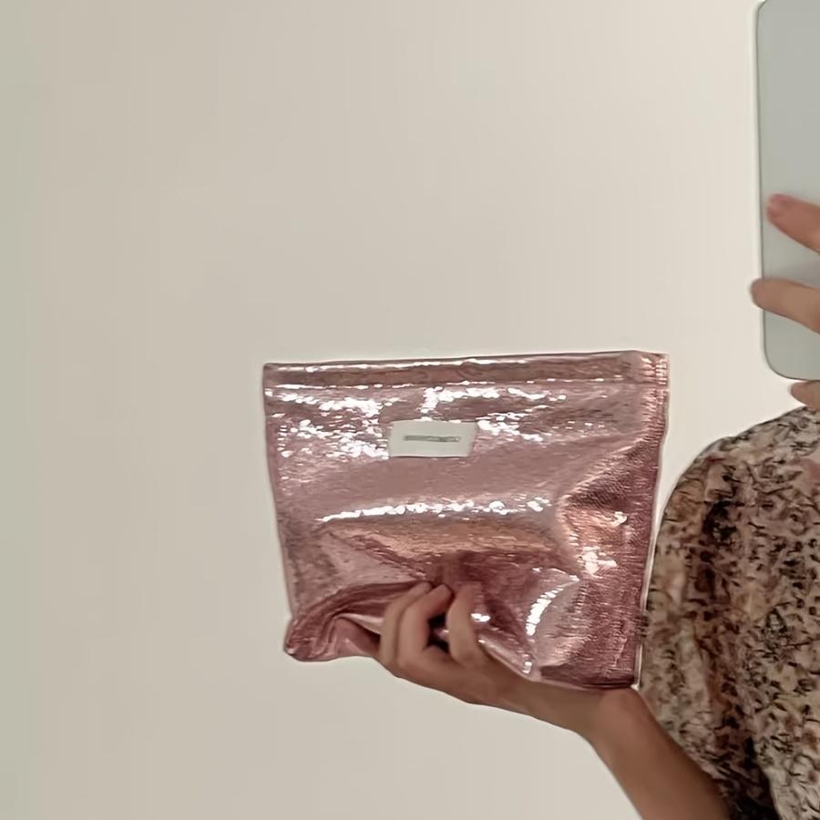 Glitzernde Handtasche Neue Make-up-Tasche Große Kapazität Kulturbeutel-Organizer Beutel Schlicht Tragbar