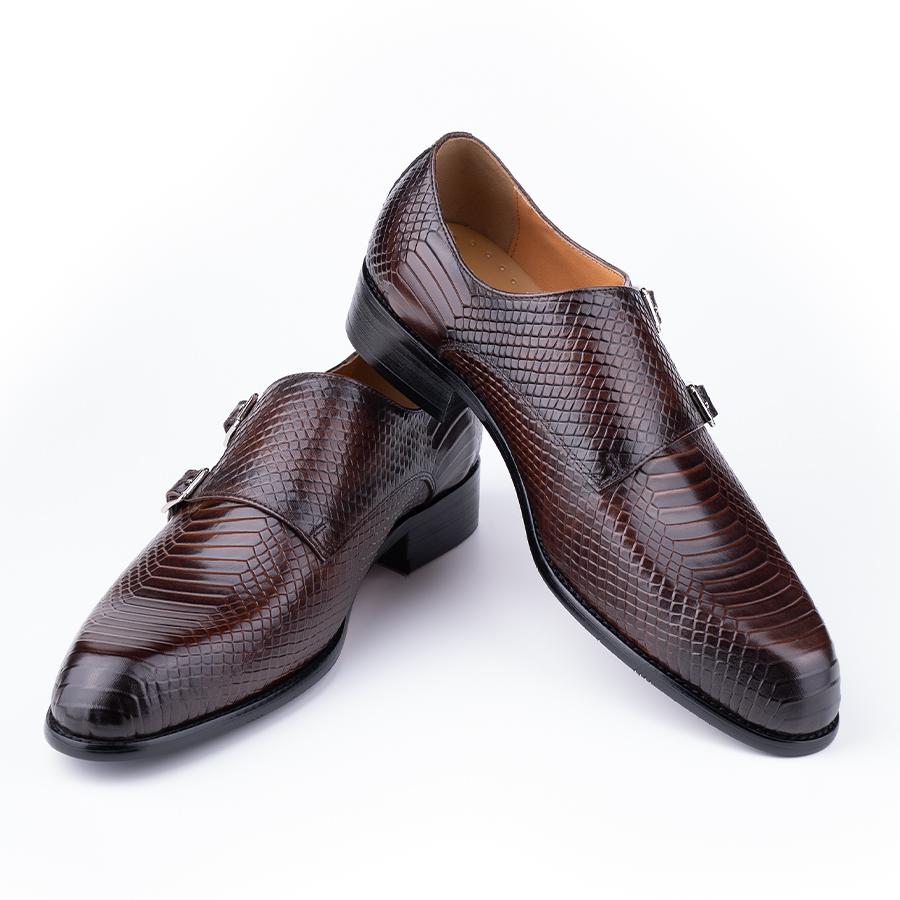 Fashion Genuine Leather Shoes Handmade Loafers for Men High Quality Buckles Monk Shoe Male Sapato Social Masculino Business Formal Shoes
