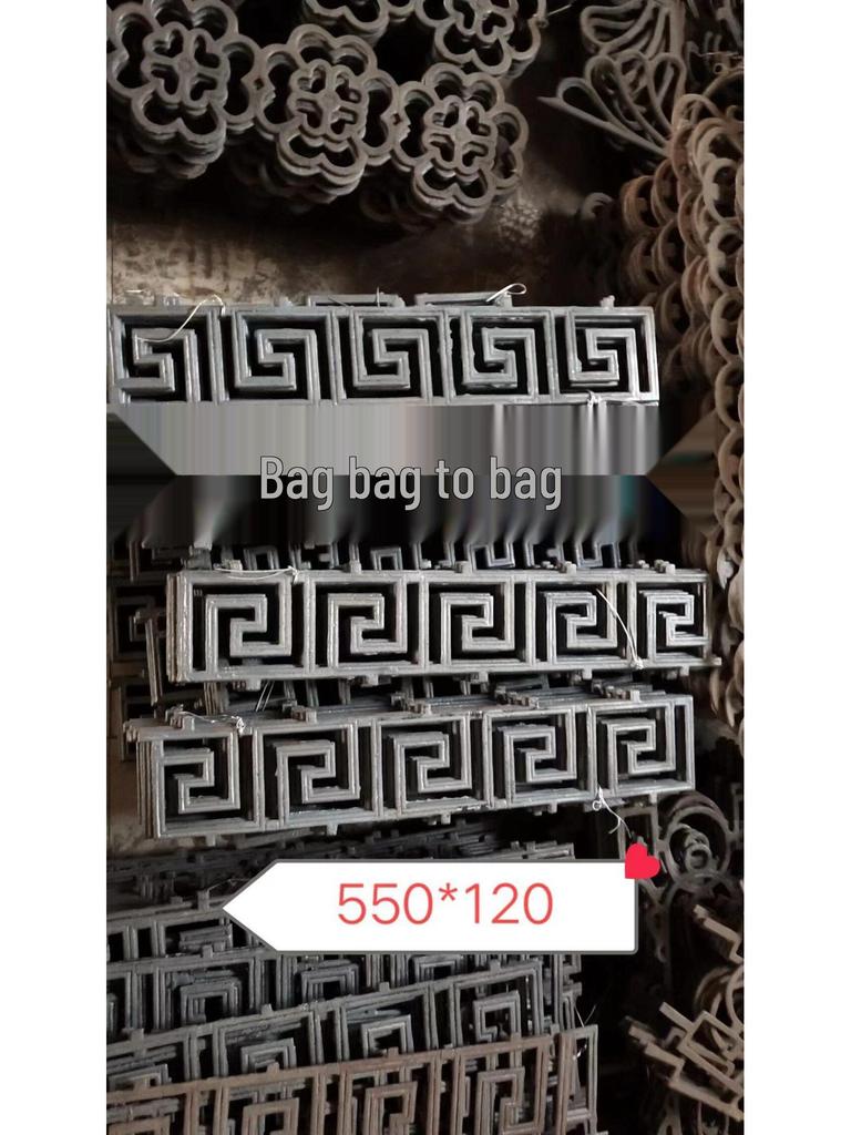 Wrought Iron & Cast Iron Floral Gate with Zinc Steel Guardrail & Metal Archway Accessories