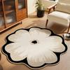 Light Luxury Living Room Decoration Soft Carpet Flower Shape Rugs for Bedroom Washable Lounge Floor Mat Anti-slip Cloakroom Rug