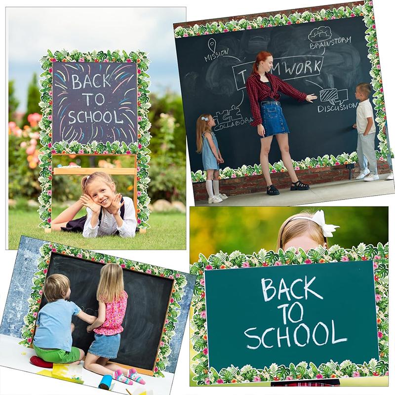 18.5m/roll Flower Leaf Pattern Border Paper Spring/Summer School Classroom Photo Wall Decoration