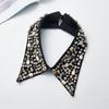 Women Pointed Faux Collar With Crystal Studded Multiuse Wardrobe Outfit Upgrade Decorative Collar For Casual Formal