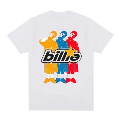 Koszulka Męska Bawełniana Billie Eilish Taki Sam Styl 100% Letnia Oversize Damska Y2k Hip Hop Krótki Rękaw T-shirt Prezenty dla Fanów
