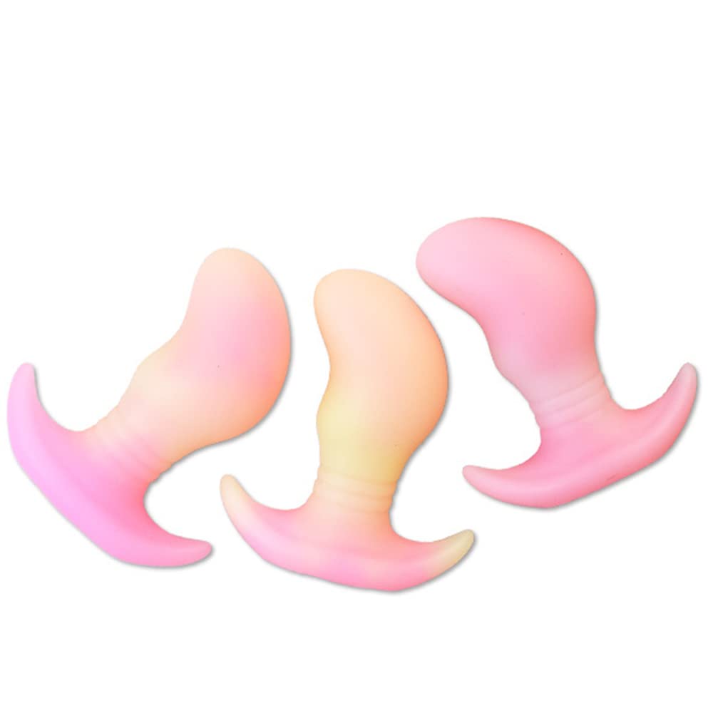 2nd Generation Anal Plug with for Going X 17cm TaRiss's Bean-shaped Unevenness, Anchor-shaped Base, Out, Silicone, Pink, Yellow, L, 6.2cm