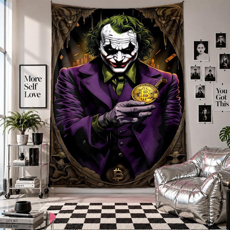 Wall TapestryJoker Art Hanging Cloth Decorative Background Cover for Room Decoration