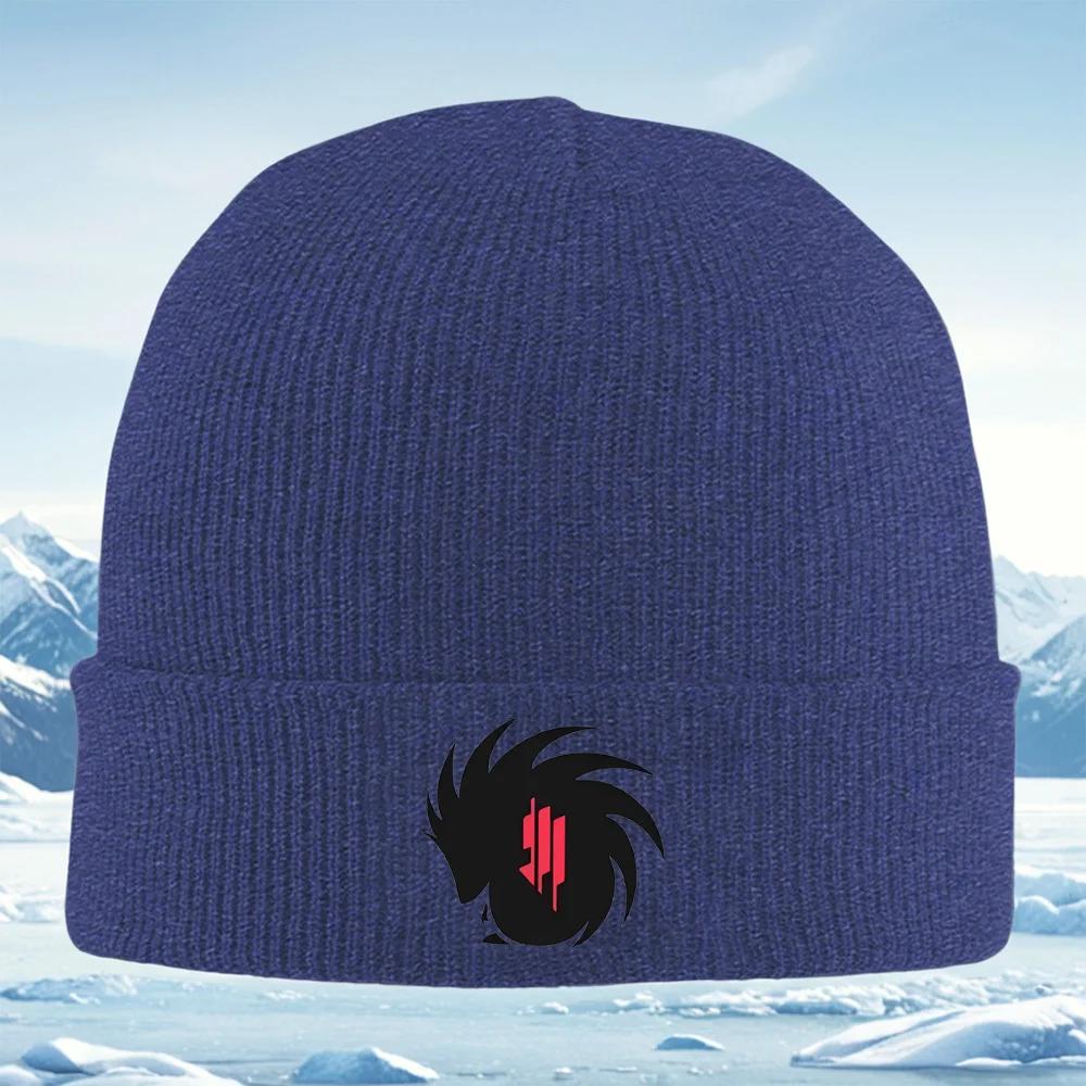 Dark Shape Sharp Red Knitted Hat Unisex Women Unisex Beanie Pullover Cap Winter Thermal Warm Christmas Outdoor Cycling Hiking Skiin