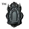 Small Ornament Storage Gothic Wall Shelf, Vintage Floating Shelf for Bedroom And Living Room, Matte Black Shelves Decorative Wall-Mounted Display Rack
