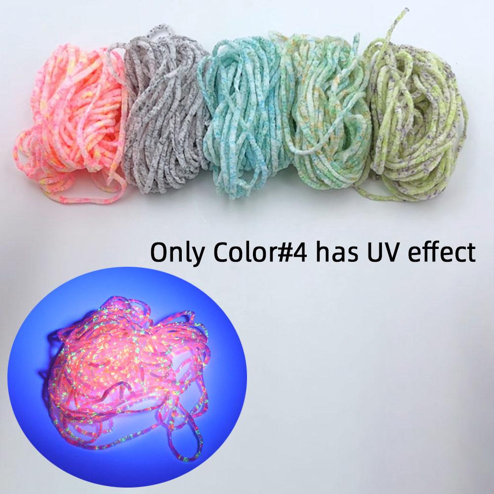 2.5mm Rayon Chenille Yarn for Fly Tying - 5M Multi-Color Soft Chenille Fiber for Woolly Bugger, Leech, Streamer Flies Making (5 Colors Optional)