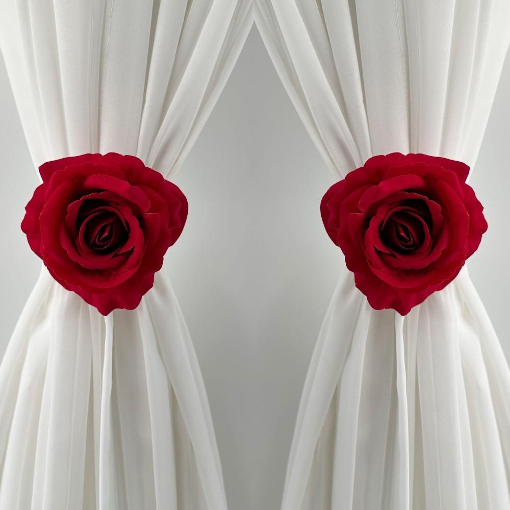 Realistic Curtain Buckle Romantic Window Screen Fastener Clip Curtain Straps Clips  Dormitory красный