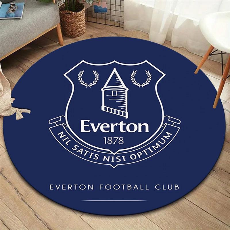 Everton F.C Round Area Rug,Carpet Rug for Living Room Bedroom Sofa Playroom Decor,Non-slip Floor Mat
