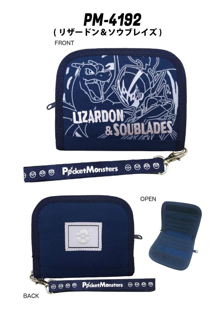 Pokemon [Charizard & Sawblaze] Round Wallet Navy PM 4192 NVY
