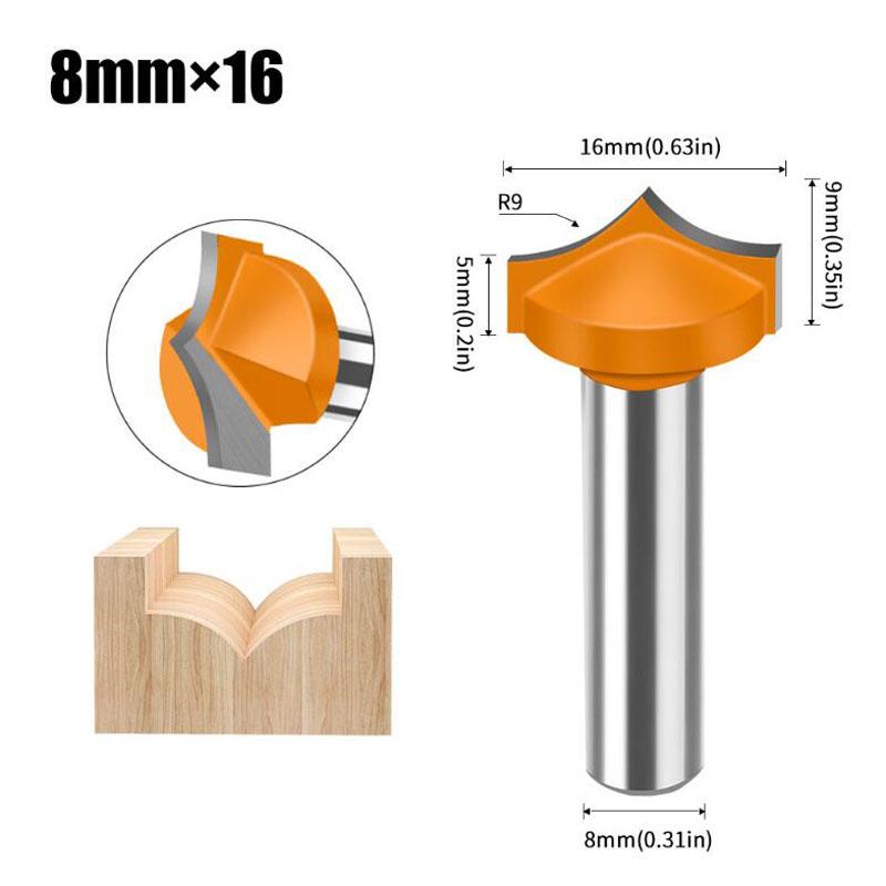 8mm Shank Woodworking Router Bit Set Tip Engraving Knife Door Plate Knife Numerical Control Engraving Machine Tools