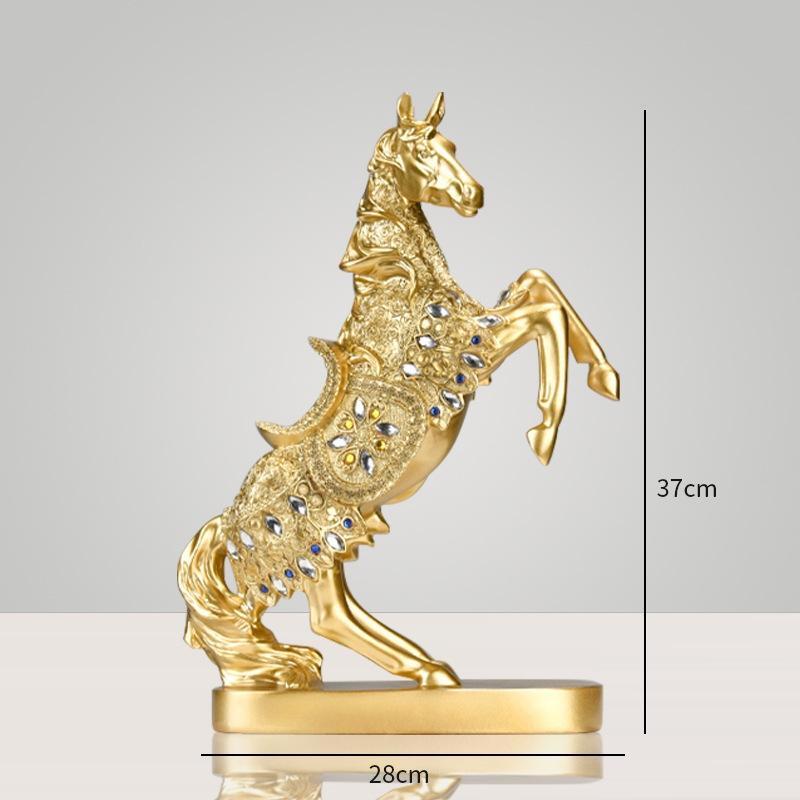 JINGRUIXIANG Diamond Inlaid Soaring Horse Ornament