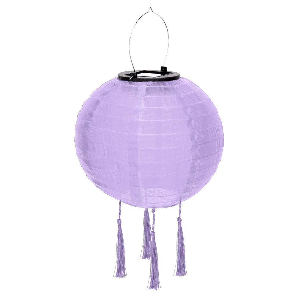 8 inch Waterproof Solar Chinese Lantern Nylon Hanging Lamp Outdoor Festival Wedding Birthday Party Decorations Light