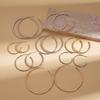 Smooth Geometric Round Silver Needle Stud Earrings, Metallic Sense, Fashionable and Versatile Temperament Earrings