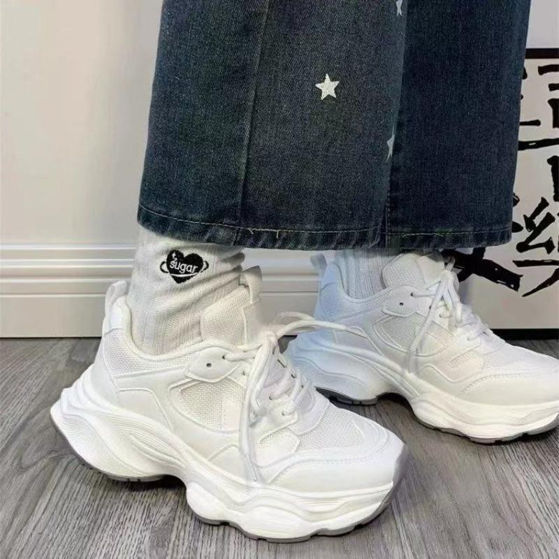 College Sports Shoes Women's Shoes Platform Dad Shoes Military Training Super Soft Casual Niche Spring and Autumn Versatile Students