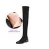Krazing Pot Flock Autumn Winter Shoes Thick Heels Size 43 Long Boots Black Brown Stretch Over-the-knee Boots