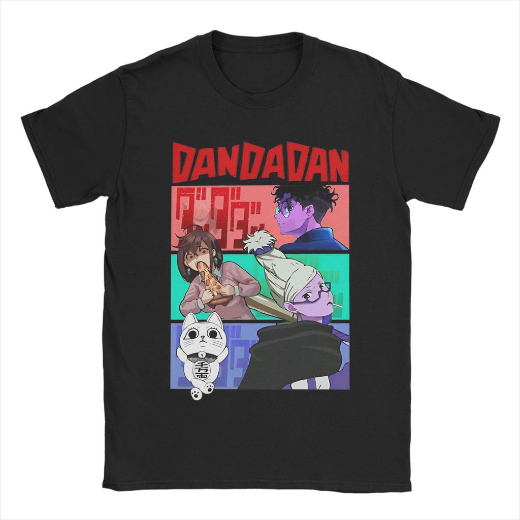 Print Dandadan Momo Anime T-Shirt Men's O-neck Short Sleeve Clothing  100%Cotton Summer Clothing