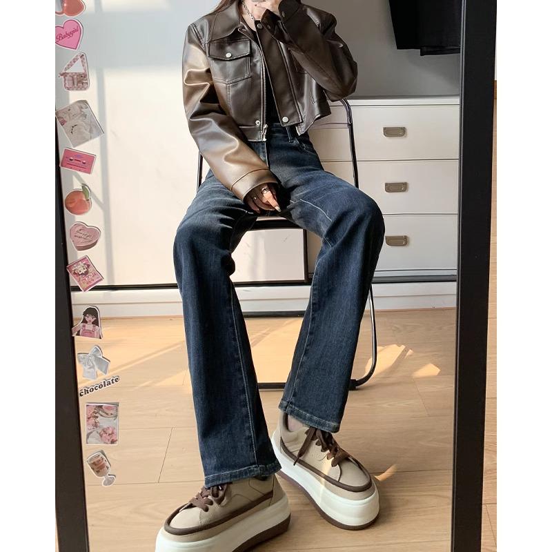 

Women s High-Waist Slimming Straight-Leg Jeans - 2025 Spring/Autumn Hot Style 28 fits [111-120 jin (55.5-60kg)]