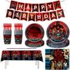 Stranger Things Verjaardagsfeest Benodigdheden Set Decoraties Scène Opzet Servies Servetten Bekers Tafelgerei