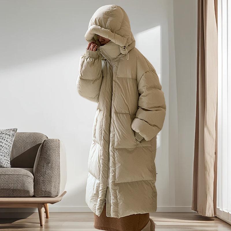 Medium and long down jackets women's down duck down winter 2024 new Korean version women's down jackets high-end women
