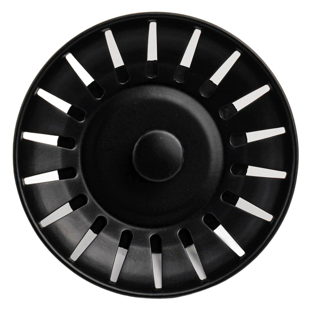 Kitchen Sink Strainer Stopper Stainless Steel Black Kitchen Basin Sink Strain Drainer Replacement Drain Waste Filter Floor Drain