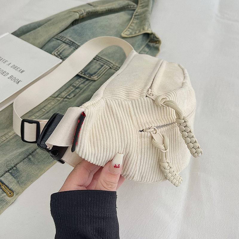 Damen-Cord-Bauchtasche – Modische Bananen-Hüfttasche zum Crossbody-Brust- und Hüfttragen für den Freizeitgebrauch