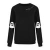 Halloween Sweatshirts für Damen Gruselige Saison Grafik Niedlicher Geist Pullover Langarm Rundhals Tops