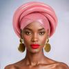 Shining African Women Turban Cap Twisted Braid Headtie Head Wraps Wedding Party Headpiece Bonnet