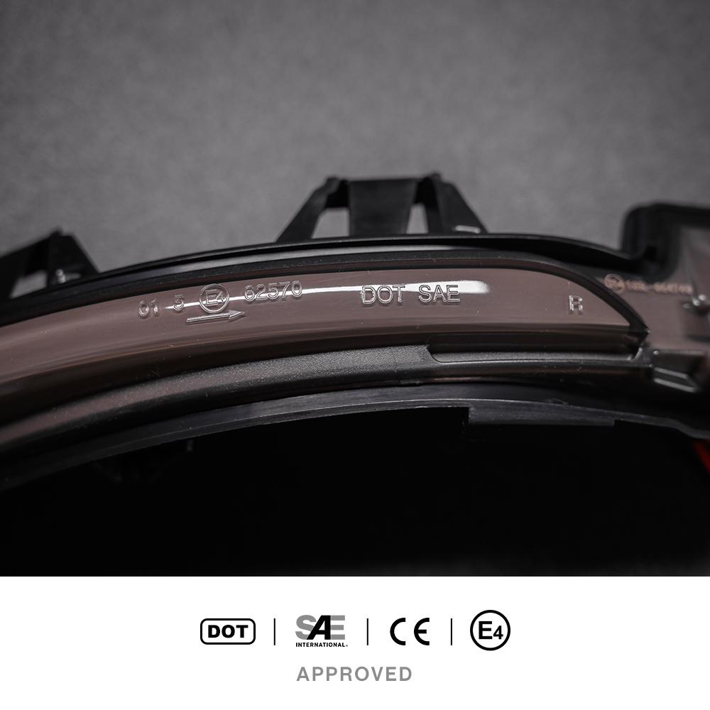 2x Smoked For Volvo XC40 XC60 XC90 S V Series Sequential Dynamic Led Side Mirror Marker Turn Signal Assy Kits Blinkers 31498601