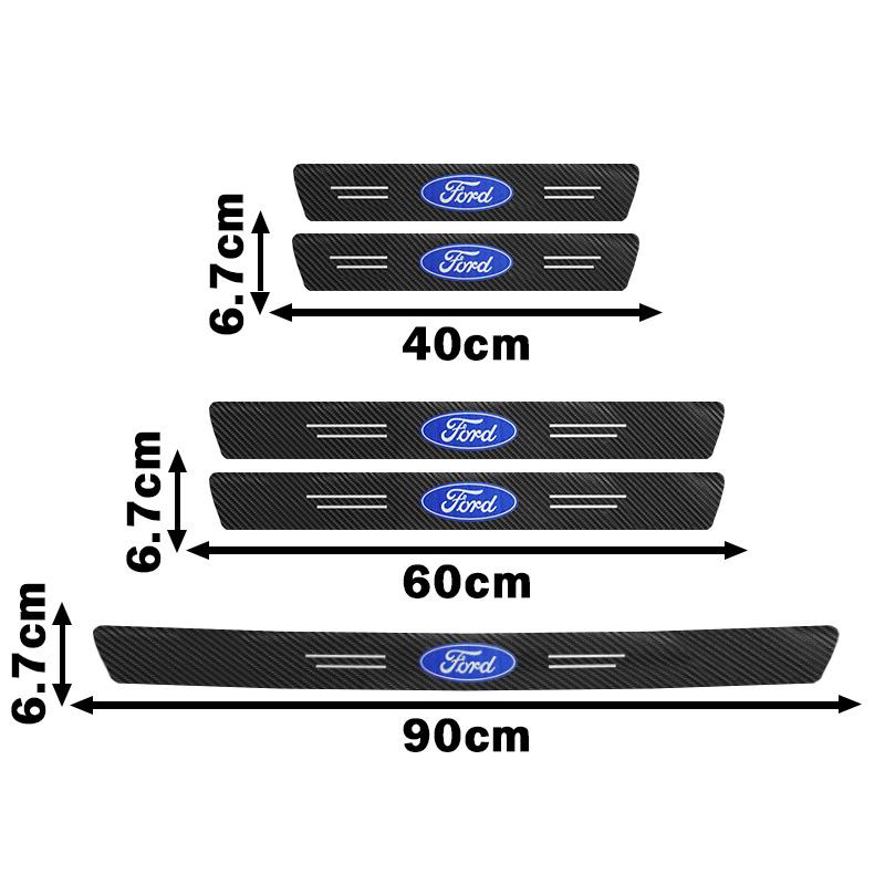 Car Door Sill Threshold Anti Scratch Protector Sticker For Ford Focus 2 3 Fiesta Mondeo Mustang Transit Fusion Kuga Accessories