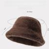 New Cool Women Warm Thick Bucket Hats Lady Female Cool Panama Autumn Winter Outdoor Solid Color Fisherman Cap Hat For Women