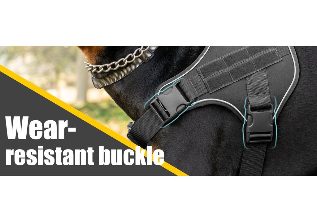 Tactical Anti-Pull Dog Harness & Leash for Medium to Large Breeds - Ideal for Border Collies & Golden Retrievers