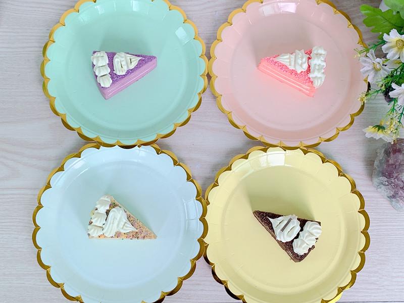 Kindergeburtstag Einweg-Papp-Dessertteller für Party und Picknick