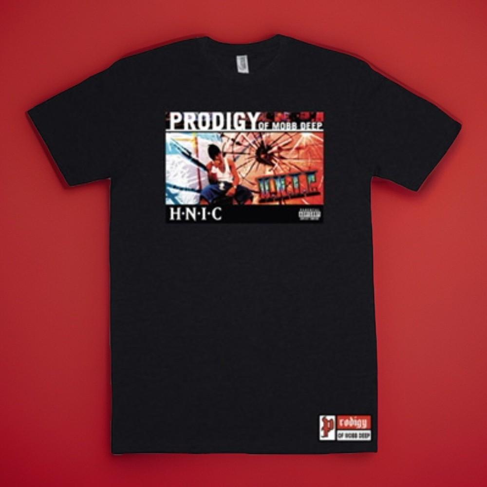 Футболка с принтом Prodigy Of Mobb Deep HNIC Новая S-5XL Рэп Хип-Хоп Промо Мех 2025 Унисекс Футболка L