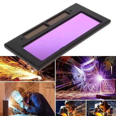 Lente de Soldagem Auto Escurecimento Filtro de Substituição Alimentado por Energia Solar para Capacetes e Óculos de Soldagem Placa de Sombra LCD Protetora