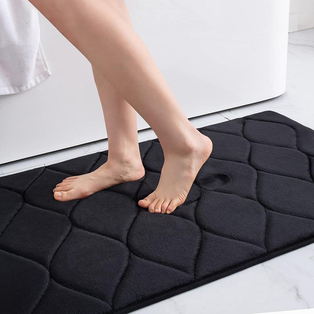 Homaxy Memory Foam Bathroom Bath Mat Soft Non-Slip Carpet Absorbent Floor Bathroom Rug Shower Carpet Kitchen Decor Foot Mat
