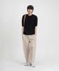 LEMAIN SECOND Oversized Washable Crew Neck Cable Short Sleeve Knit [Black]