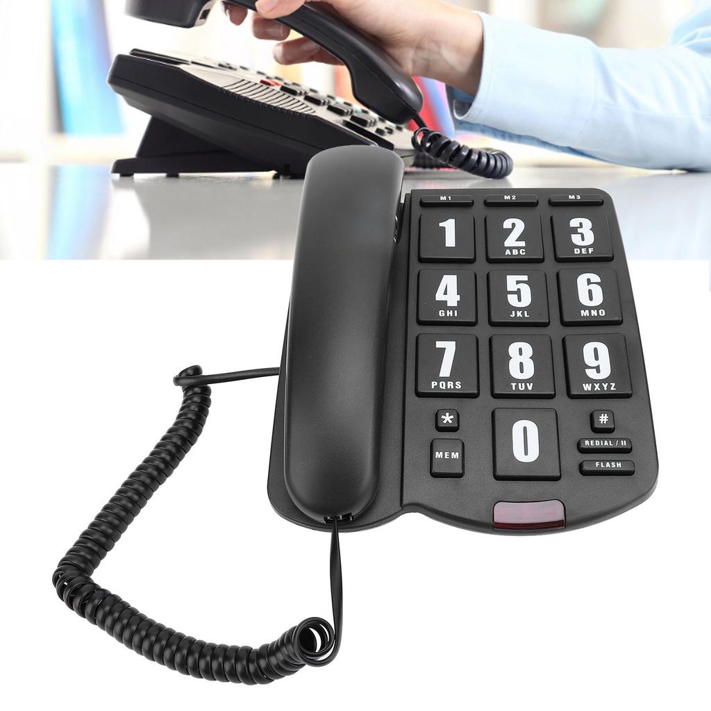 Corded Home Phone Big Button Quick   Volume   Wall Mountable Telephone for Seniors