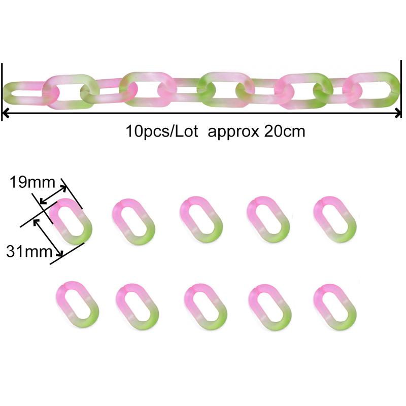 10Pcs Acrylic Open Sunglasses Chain For DIY Necklace Bracelet Earrings Jewelry Making Craft Accessories