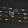 Stainless Steel Vacuum-plated Love Handmade Chain, Moon Star Bead Collarbone Chain DIY Bracelet Necklace Earrings