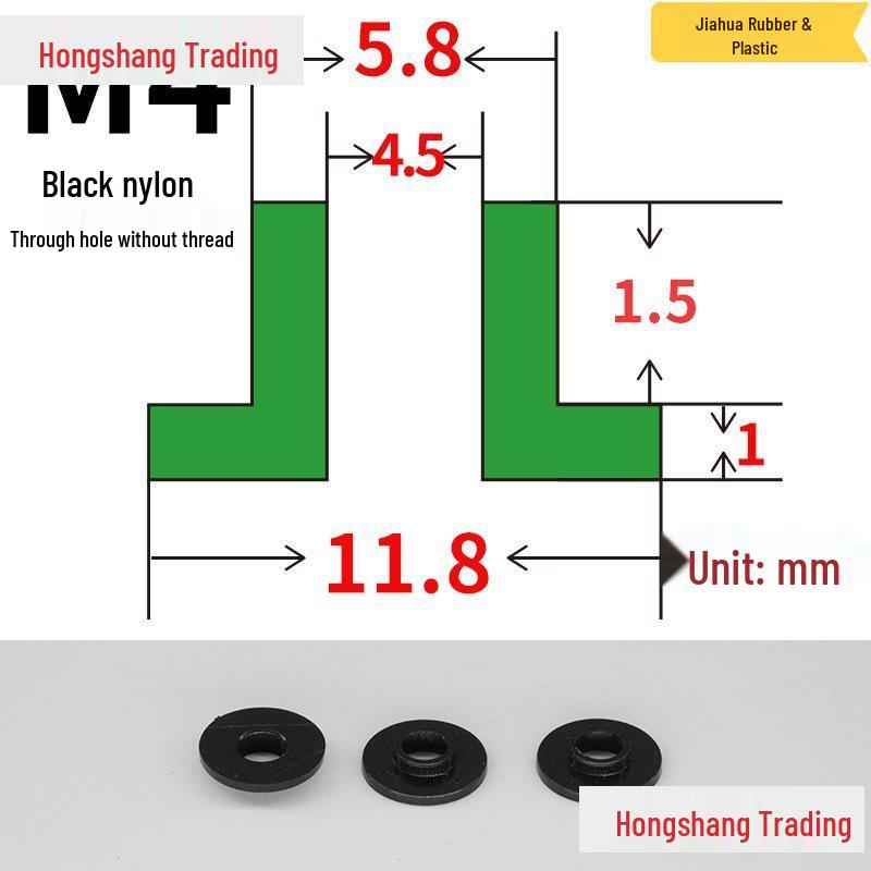 Step T-Shaped Nylon Insulating Bushing Washer, M3-M35 Thread Protection Spacer