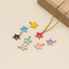 20pcs Stainless Steel Enamel Star Women Girls Cute Bracelet Decoration Summer Necklace Charms DIY Jewelry Accessories Making