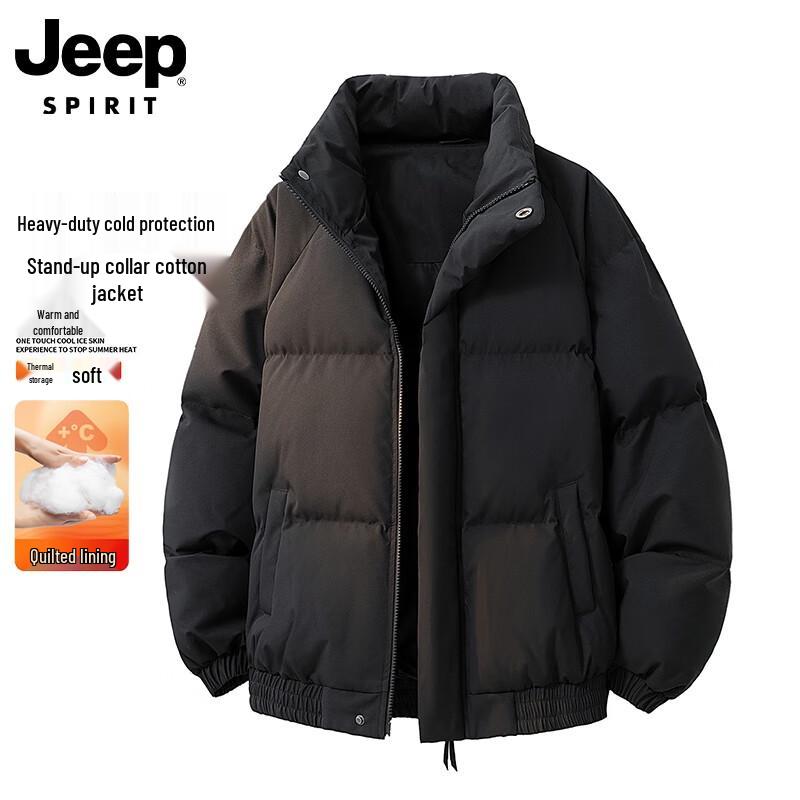 JEEP SPIRIT Men s Stand-up Collar Padded Winter Jacket L