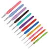 12Pcs Crochet Hooks Needles Soft Rubber Handle Different Sizes Knitting Needles Set for Beginners Experienced