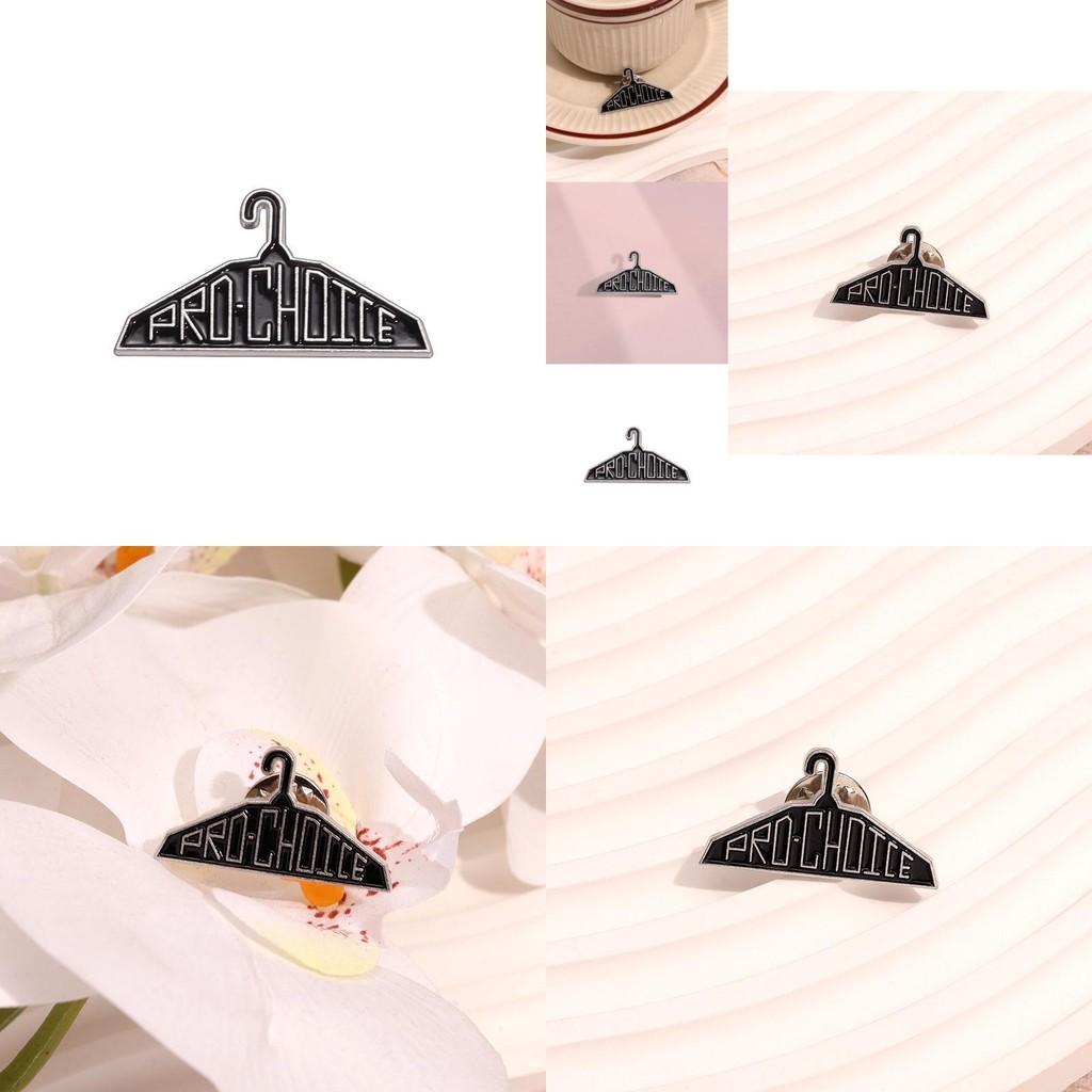 Versatile Black Hanger Shaped Brooch Pin With Cartoon Character Design For Chic Decorative Style
