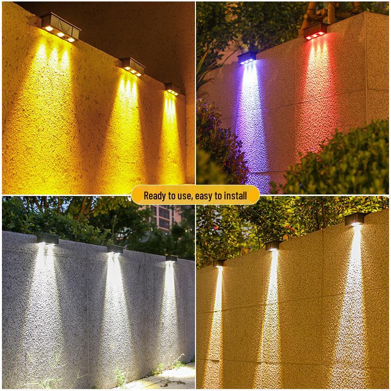 Solar Garden Spotlights: Outdoor Waterproof Decorative Lights, Automatically Illuminate at Dusk for Wall, Balcony, or Atmosphere Design.